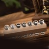 7 Galactic Crystal Ball Décor with LED Wooden Light Stand