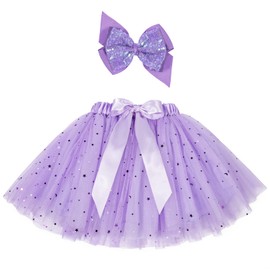 Lullaby Kids Tulle Tutus Dresses for Toddler Girls Birthday Dress Tutus for Princess Ballet Dress Girls Tutu, 2-6T Light Purple