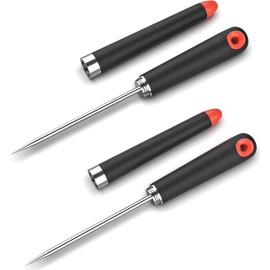 2 PCS Stainless Steel Ice Picks,Non-Slip Plastic Handle,Pick Tool for Breaking Ice,Ice Dispenser for Bartending,Ice Hockey Shaving,Bar,Kitchen