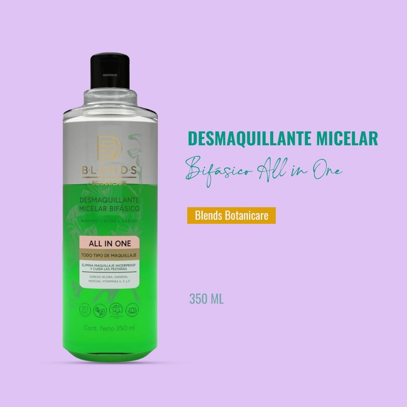 Desmaquillante Micelar Bifásico Blends Botanicare 350ml