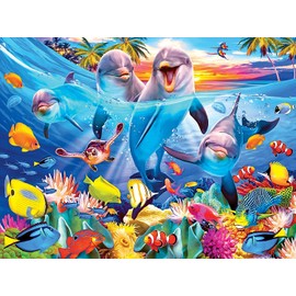 Playful Dolphins 350 Piece Puzzle