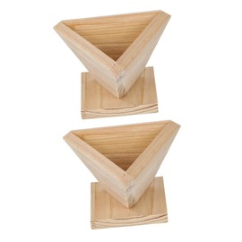 Ciieeo 2pcs Wooden Rice Ball Molds Moulds Rice-Pudding Molds (Wood Color)