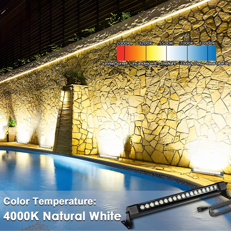 nanzgecc 36W LED Wall Washer Light, 2FT 4000K Neutral White