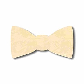 Unfinished Wood Bow Tie Shape Groomsmen Craft up to 46" DIY 5" / 1/8"