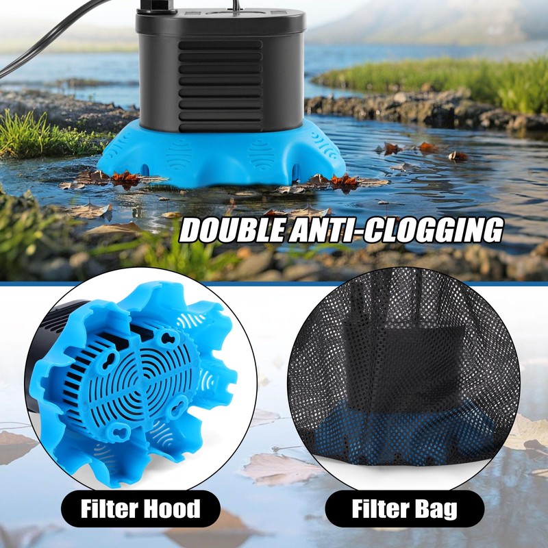 FIDISP Pool Cover Pump, 850 GPH Pool Cover Pumps Above