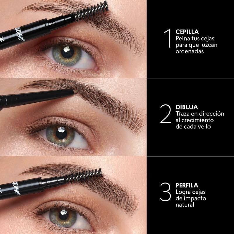 Cyzone Delineador de Cejas Precision Brow Duo Studio Look, Soft