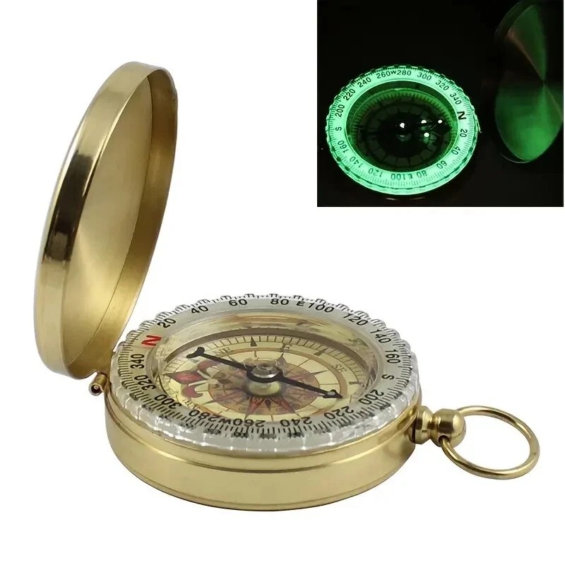 Waterproof Luminous Compass Camping Hiking Compass Portable Compass