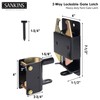SANKINS 2 Way Heavy Duty Lockable Gate Latch, Black Anti-Sag