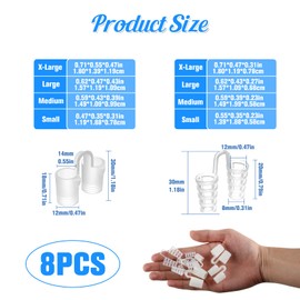 Schnarchstopper, Anti Schnarch Nasenspreizer, 8er Set Nasenklammern aus Weichem Silikon, Nasendilatatoren zur Verbesserung der Atmung und Reduzierung des Schnarchens, 4 Größen