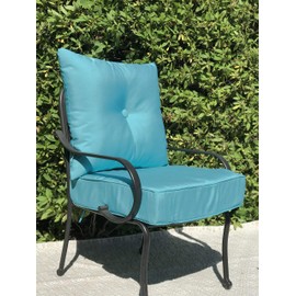 RULU 02188 Patio Cushion Outdoor/Indoor Sunbrella, Seat 22x22x6 inch + Back 23x23x7 inch, 2 Piece Assortment, Canvas Aruba