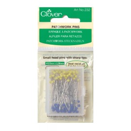 Clover Patchwork Glass Head Sewing Pins Size 23 100 Count