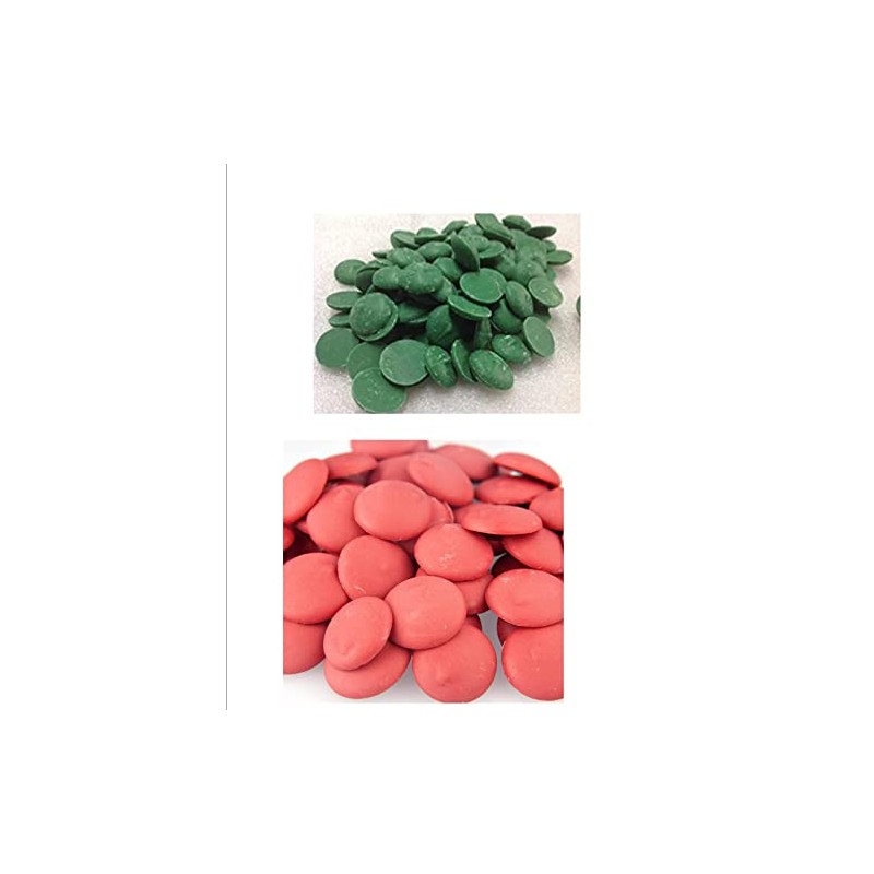 Coating Melting Wafers Merckens Green/Red melting chocolate & Coating Melting