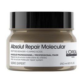 L'OREAL PROFESSIONNEL PARIS L'Oral Professionnel Absolut Repair Molecular Hair Mask - Repairs Damage & Restores Strength For Extremely Dry Damaged Hair, Extra Detangling & Hydration, Peptides Bonder