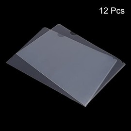 PATIKIL L Tipo Carpetas 12 Paquete A4 Plástico Archivo Proyecto Bolsillos Trasparente Papel Documento Cubierta Funda para Oficina, Trasparente