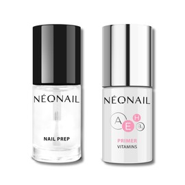 NÉONAIL Nail Prep Set - Nail Prep 7.2 ml & Acid-free Primer Vitamins 7.2 ml - For Long-Lasting Adhesion and Nourished Natural Nails