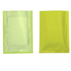 Single-Sided Green with Frosted Clear Window Poly Plastic Flat Open Fill Heat Sealable Packaging Bags for Small Business, Home Use, Food Storage Bags, Beauty Sample Pouch (1000, 3.94 inch x 5.91 inch)