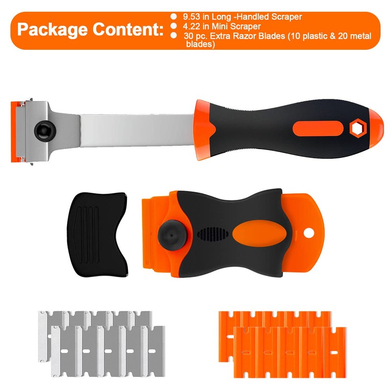 SPEALLOY Heavy-Duty & Gentle Scraper Duo Kit | 2-in-1 Metal