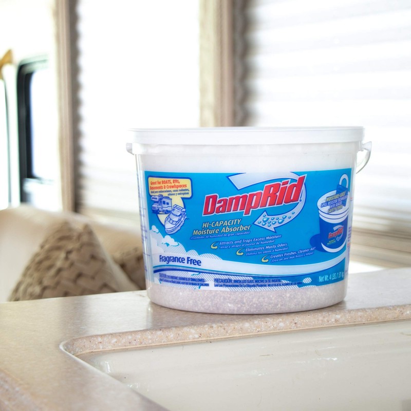 DampRid FG50T Moisture Absorber 4 lb. Hi-Capacity Bucket-for Fresher, Cleaner