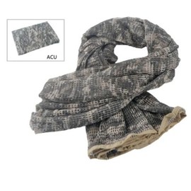 Military Tactical Scarf  Veil Camouflage Net KeffIyeh Sniper Face Veil Shemagh Head Wrap for Outdoor Camping Hunting - Color: ACU