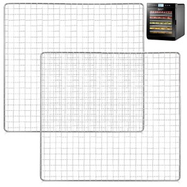 13 x 12 Inches Dehydrator Trays Compatible with CP267-FD Only Stainless Steel Dehydrator Drying Mesh Screens Stainless Steel Tray for Dehydrator Drying Fruit Food(2 Pcs)