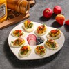 VitarayX Deviled Egg Platter Tray – Heart-Shaped Ceramic Egg Holder,