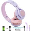 Riwbox WT-7S Kids Bluetooth Headphones Light Up, Foldable Stero Wireless