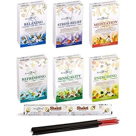 Stamford Aromatherapy Dhoop Cones Pack of 6 Incense Cones with Free Shakti Incense Stick | Best for Purification, Relaxation, Positivity, Yoga, Meditation |