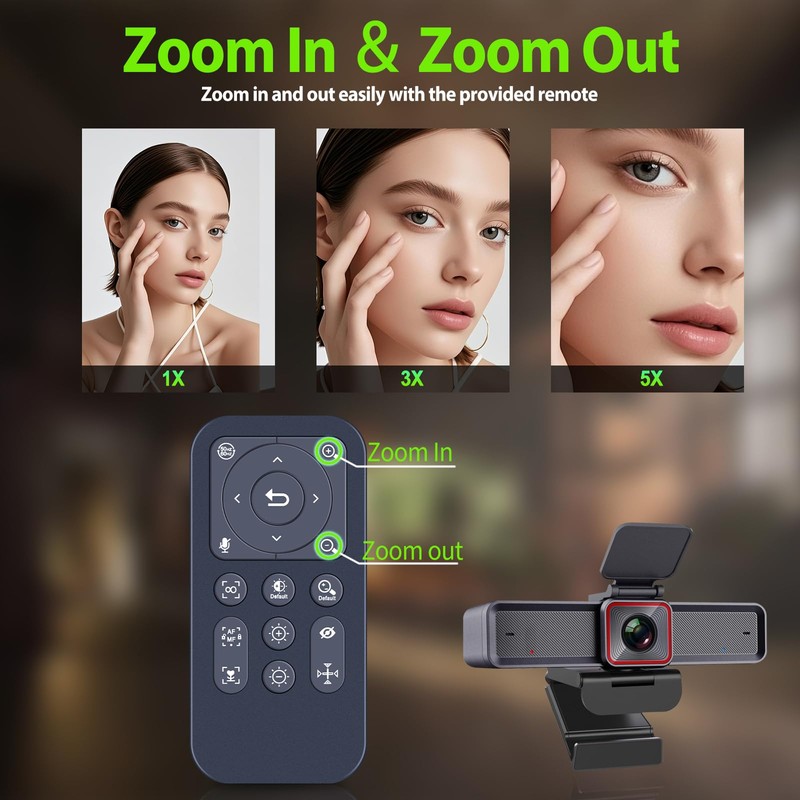 Replacement Remote Control Compatible with Angetube 2K Streaming Webcam with