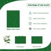 Eszeoee 2 Pack 12'' x 16'' Glitter Dark Green Acrylic
