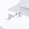 Opal Earrings, TIZU Unicorn Stars Earrings, 925 Sterling Silver, Cat