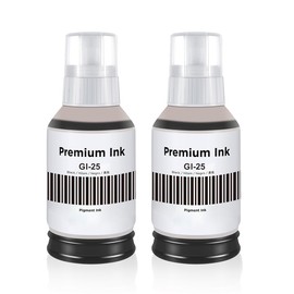storcfe 135ML GI-25 Pigment Refill Bottle Ink Replacement for Canon 25 GI-25 GI25 Ink Work for Canon MegaTank GX2020 GX1020 Printer, Black, 2-Pack