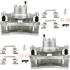 BRAKEUS Front coated Brake Caliper + Ceramic Pads fit for