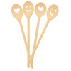 teemando® 2 X Brand Wooden Cooking Spoons with Heart 30cm