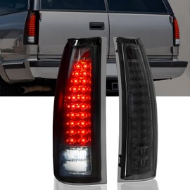 SINYATO INDUST Full LED Tail Lights for 1988-1998 Chevy GMC C/K, Silverado, Sierra, 1992-1999 Suburban Yukon, 1995-1999 Tahoe, Pickup Truck Rear Light Assembly Replacement Set - 1Pair
