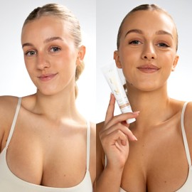 Loving Tan NEW Purest Face Tanning Serum, Medium - Sunless Tanner Made From 97% Certified Organic & Naturally Derived Ingredients, 5+ Self Tanner Applications, Cruelty Free, Vegan Friendly - 1 Fl Oz