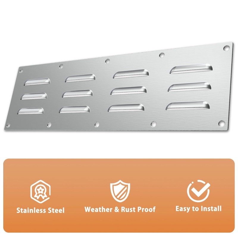 FOROIRON 2 Pack Stainless Steel Venting Panel for Grill Accessory