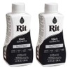 Rit Dye Liquid Dye, 8 fl oz, Black, 2-Pack