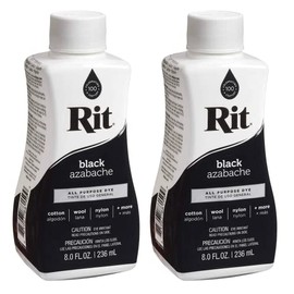 Rit Dye Liquid Dye, 8 fl oz, Black, 2-Pack