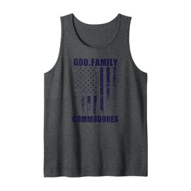 Maury Commodores God. Family. Vintage USA Flag Tank Top