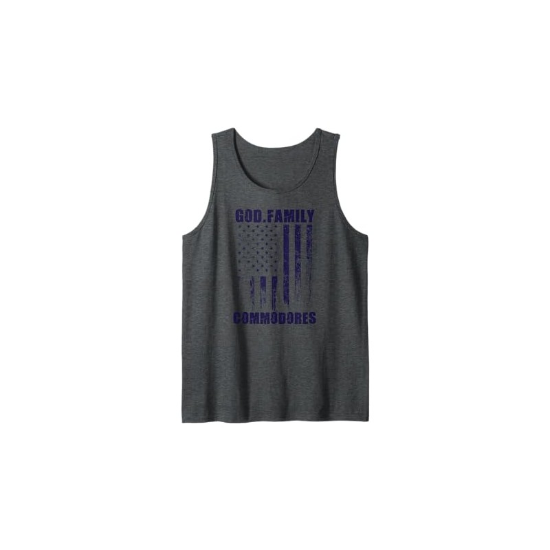 Maury Commodores God. Family. Vintage USA Flag Tank Top