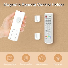 ARTICHIC 6-Pack Magnetic Remote Control Holder Wall Mount - Easily Organize Your TV, Fan and Air Conditioner Remote Controls with a Convenient Self-Adhesive Design