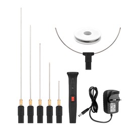 24W Handheld Electric Foam Cutter Kit with 5 Straight Tips & 1 Arch Tip Constant Temperature Portable Foam Cutting Pen Hot Wire Cutter Styrofoam Cutting Tool Engraver