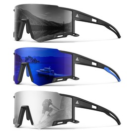 NSSIW Sports Sunglasses Men Sunglasses: Running Sun Glasses Men Women UV400 Protection for Cycling Fishing Golf