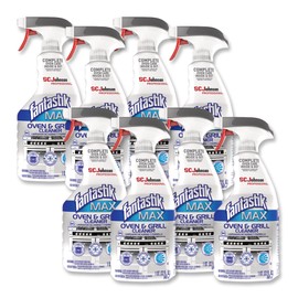 SC Johnson Professional, Fantastik Max Oven & Grill Cleaner Spray, Cleans Inside and Out, 32 Oz, Pack of 8