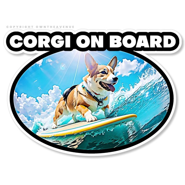OwnTheAvenue Corgi On Board Humor Dog Puppy Pet Car Truck