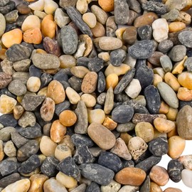 Haolake Natural River Rocks for Aquariums 3/8 Inch Pebbles for Fish Tank Substrate Terrariums Plants and Indoor Outdoor Landscaping（4LB）