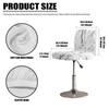 FUIALDOLG Stretch Bar Stool Covers Set of 2,White Marble Pattern