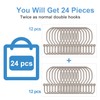 24 Pack Double Shower Curtain Hooks Rings, TENOVEL Double Sided