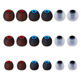 Earbud Tips Soft Silicone Earbuds Replacement Tips Fit for in-Ear Headphones(Inner Hole from 3.8mm -4.2mm Earphones) 9 Pairs S/M/L