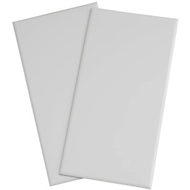 SNion CSZ Metal Tile, Stainless Steel Style, Magnetic Stick Stainless Steel Panel, 3.9 x 7.9 inches (10 x 20 cm), Gloss White, 2 Sheets